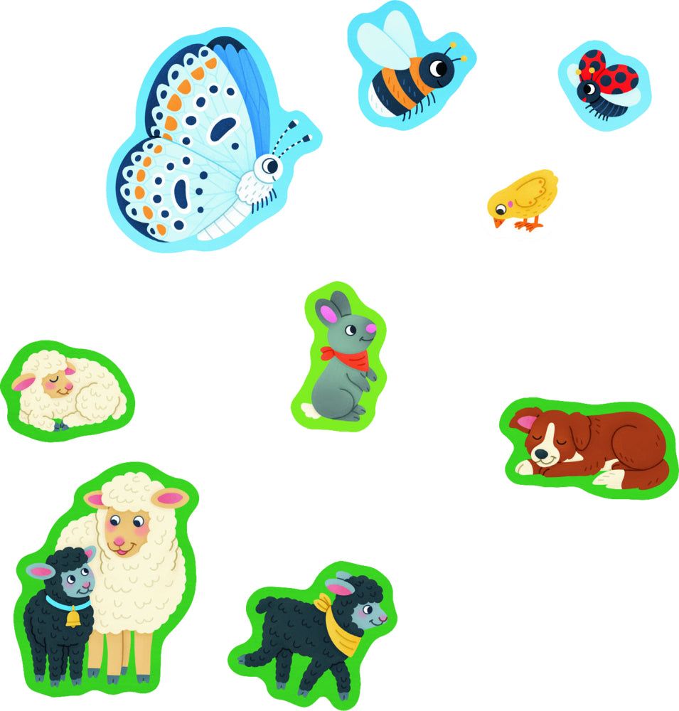Meine Mini-Stickerwelt Lämmchen & Co
