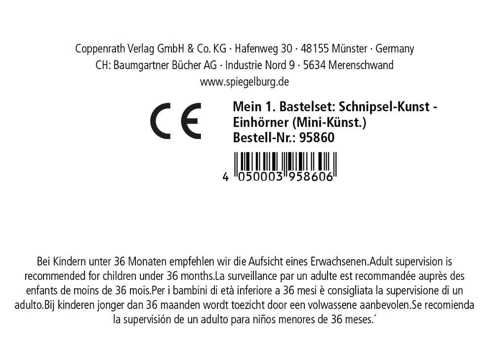 Mein 1. Bastelset: Schnipsel-Kunst - Einhörner