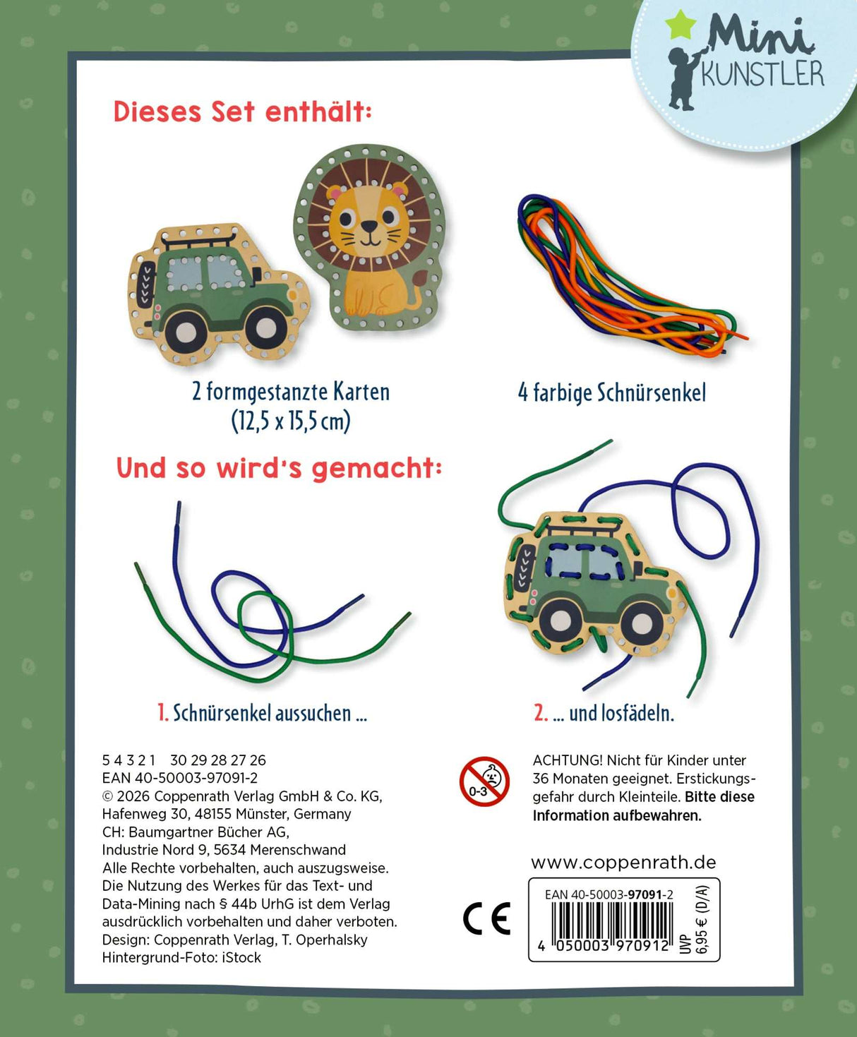 Mein kleines Bastelset: Fädel - Karten