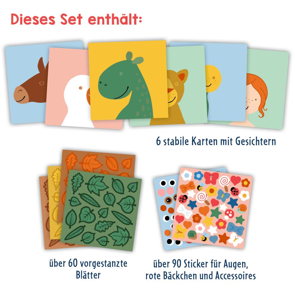 Mein erstes Bastelset Blätter-Gesichter
