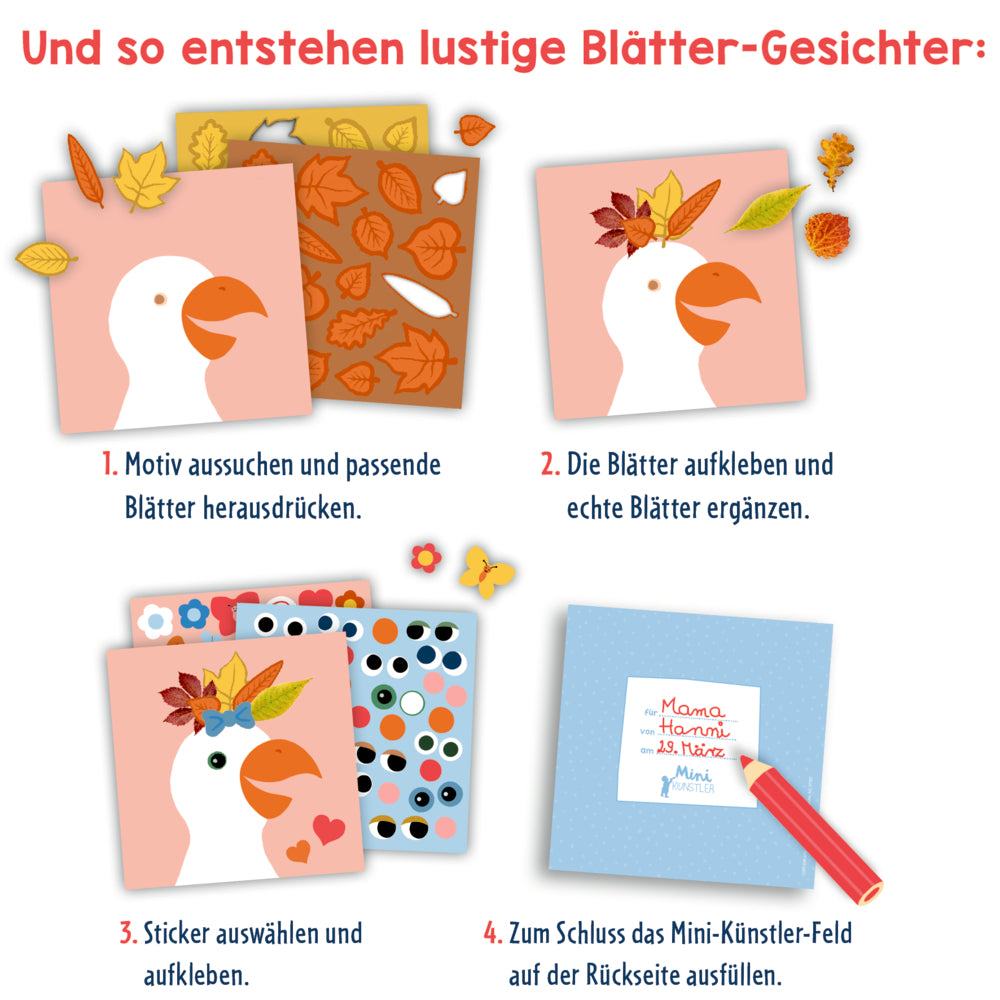 Mein erstes Bastelset Blätter-Gesichter