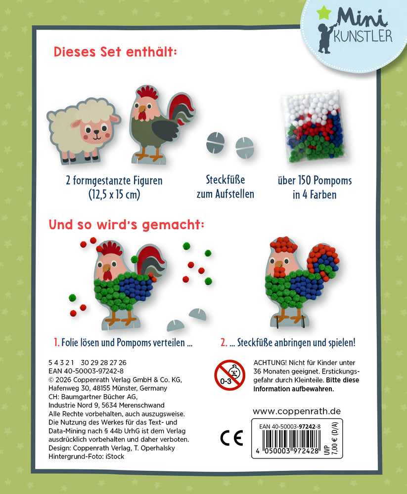 Mein kleines Bastelset: Pompom-Figuren