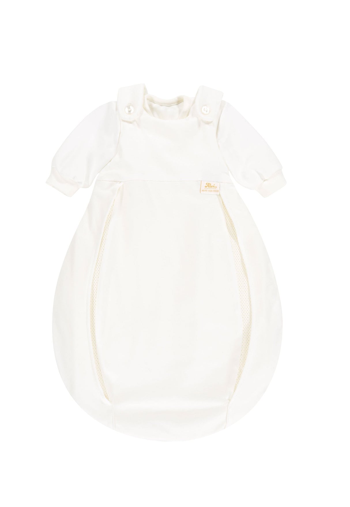 Baby-Mäxchen mit Belüftungssystem weißer Supima Baumwolle Schlafsack Größe 68 für Babys