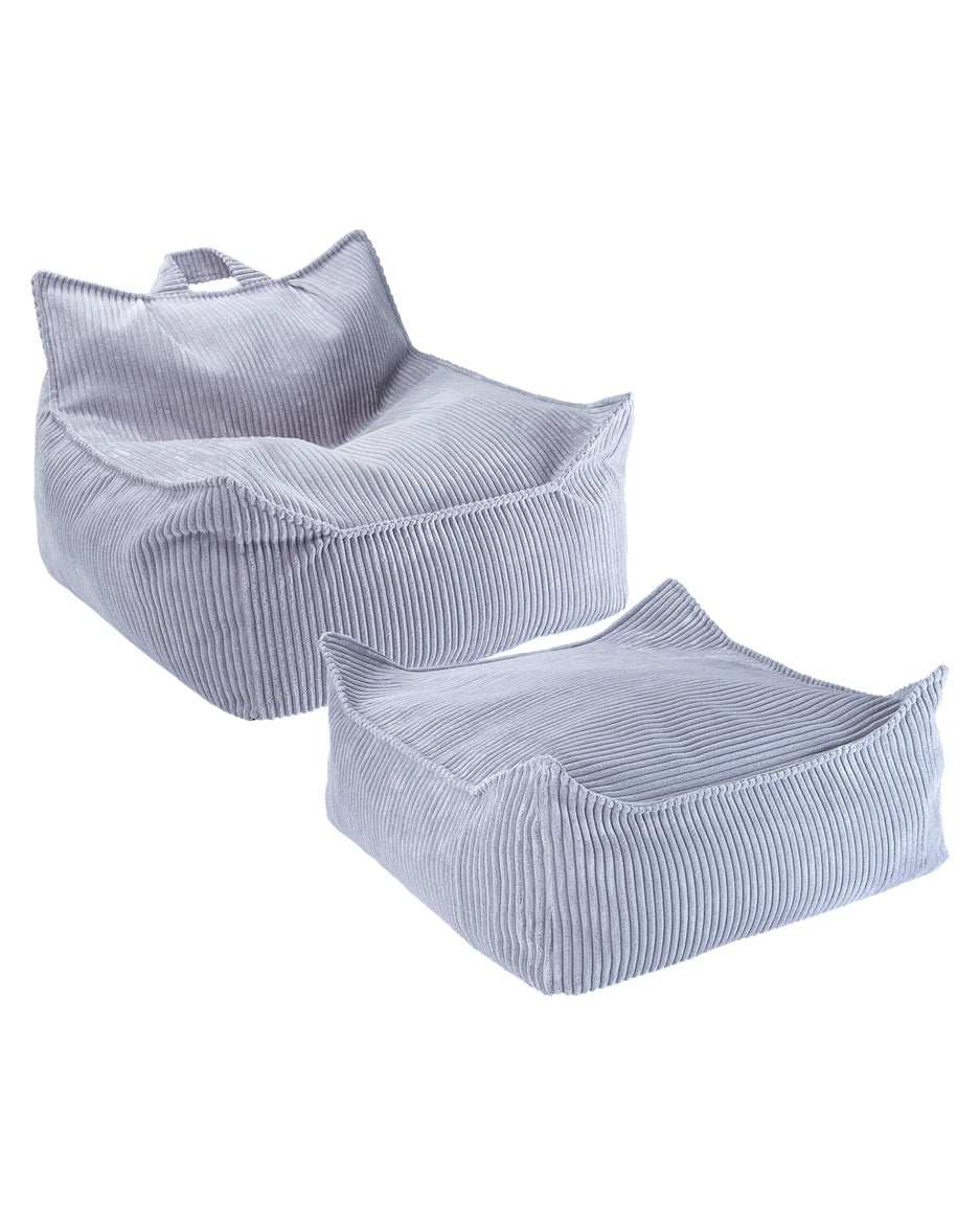 Sitzsack & Ottomane Set/ Blueberry