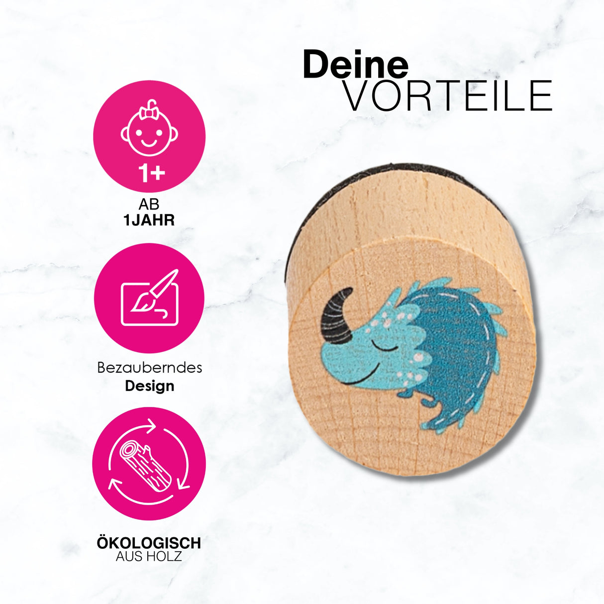 Holzstempel Set *Dinoz* für Knete