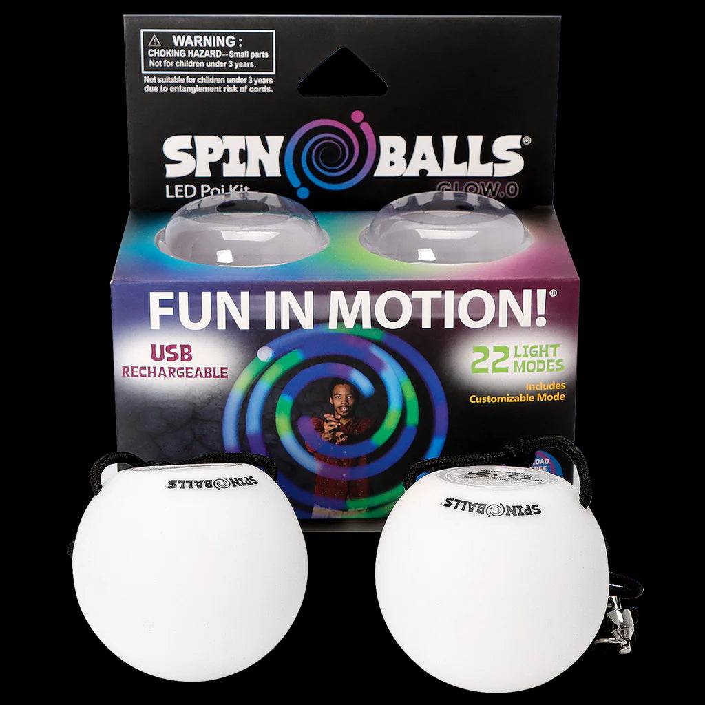 Leuchtende LED Pois Spinballs im Dunkeln mit variablen Lichtmodi und USB-Ladung