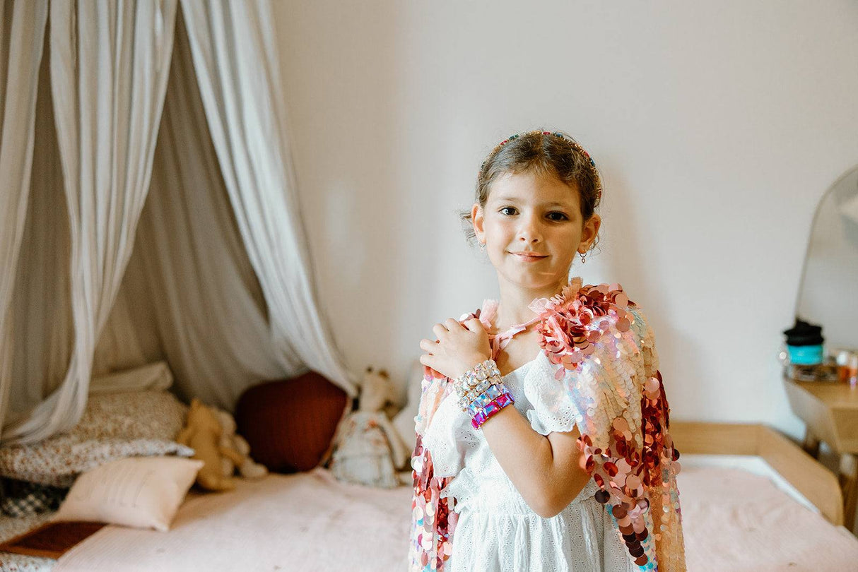 Pailetten Umhang 4-6 Jahre