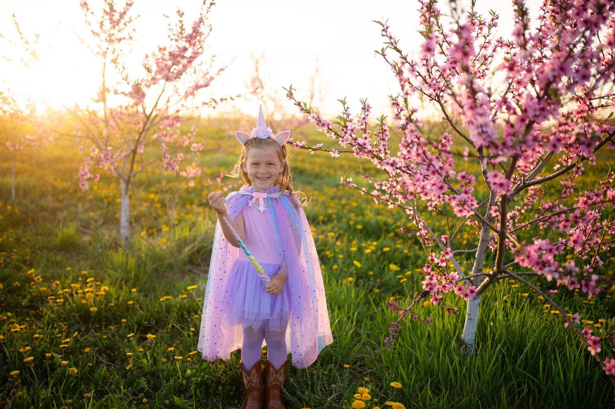 Einhorn-Umhang & Haarreif 4-6 Jahre