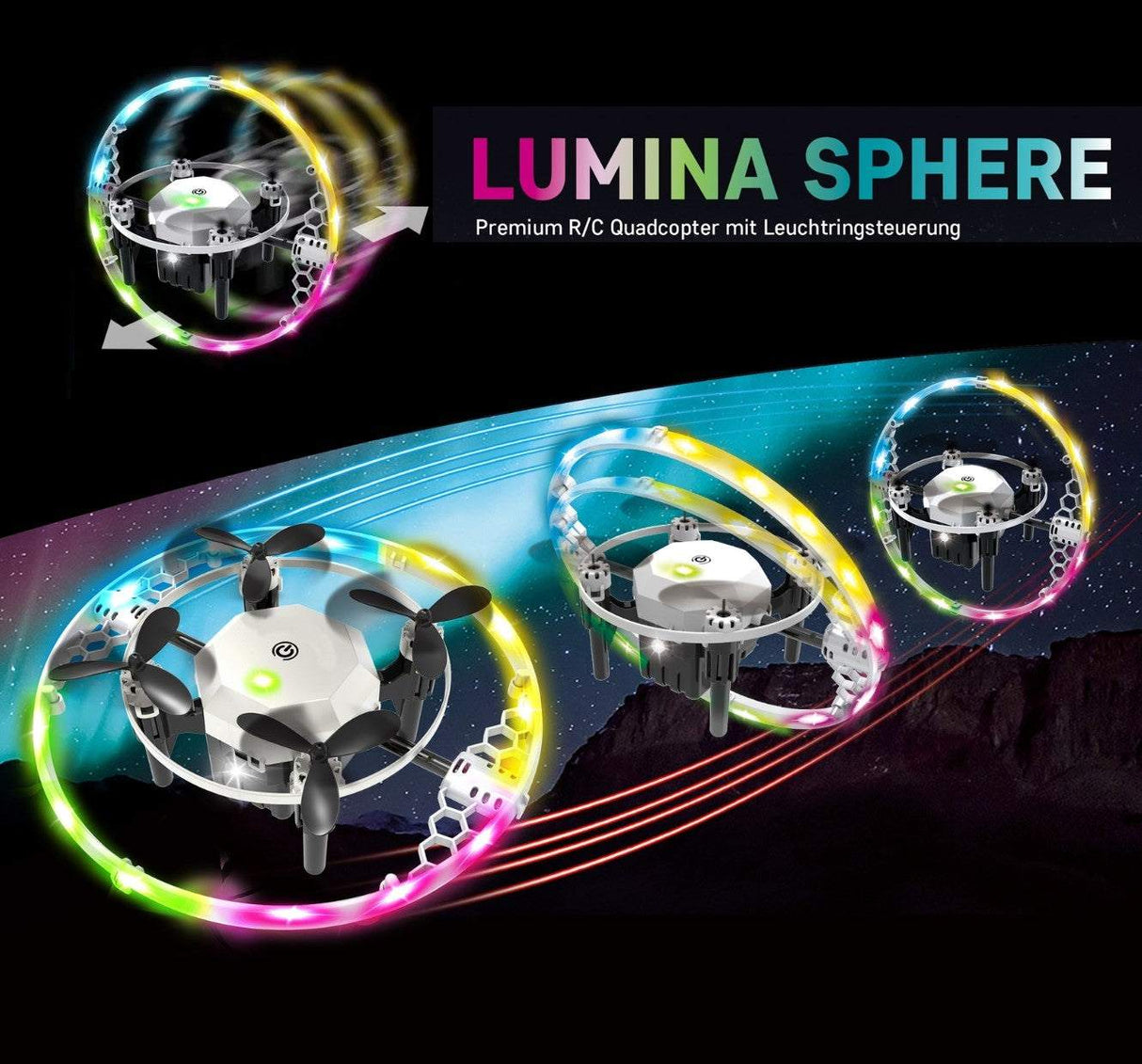 Lumina Sphere - Quadcopter mit Licht