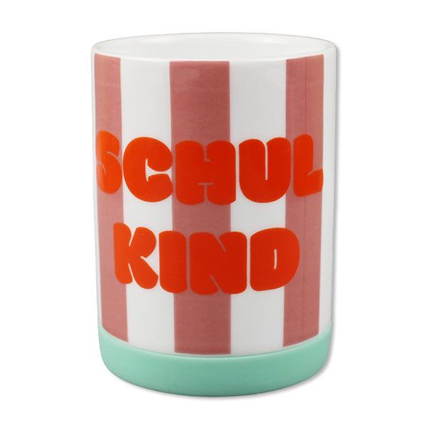 Porzellanset Schulkind Streifen flieder/pink