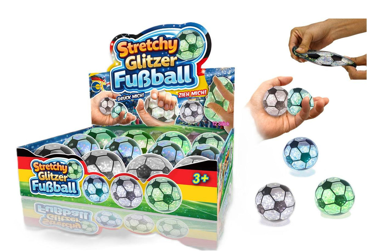 Stretchy Glitzer Fußball (1Stück)
