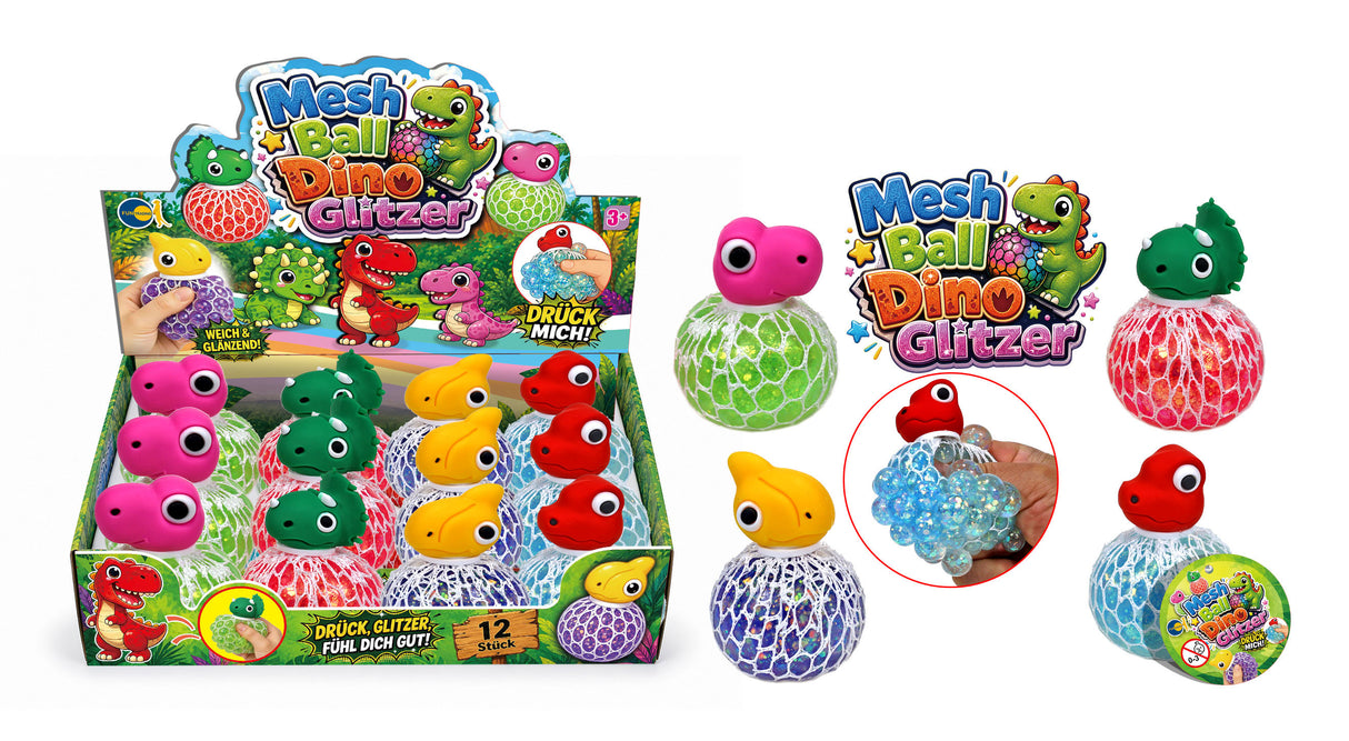 Mesh Ball Dino Glitzer (1Stück)