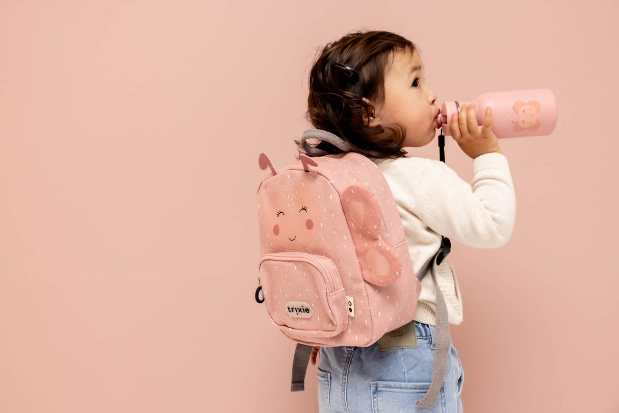 Schulset - Rucksack, Trinkflasche 350ml & Brotdose groß Mrs. Butterfly
