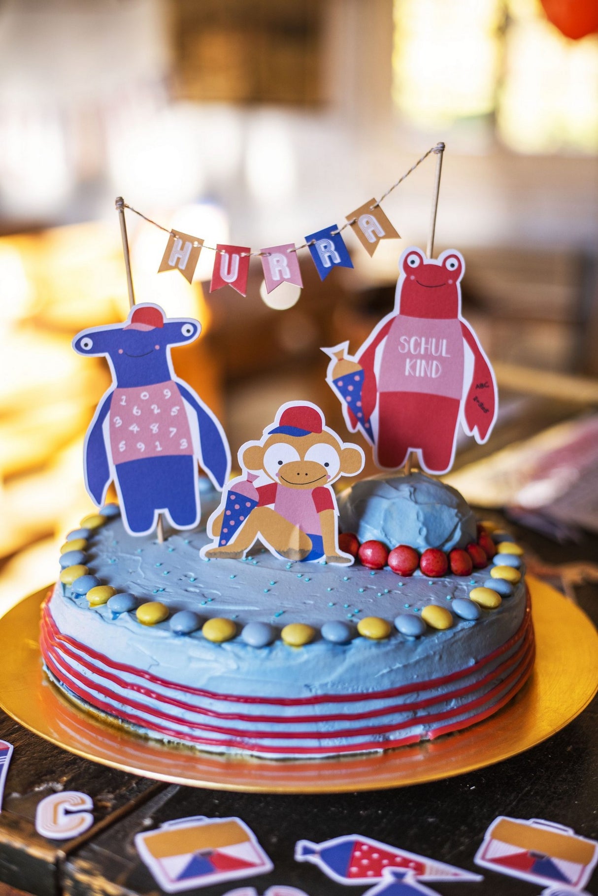 Kuchen- Deko Äffchen & Hummer