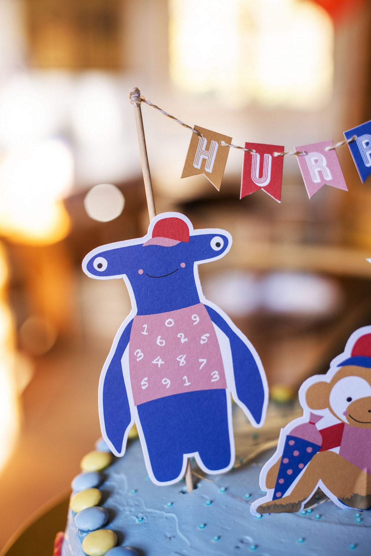 Kuchen- Deko Äffchen & Hummer