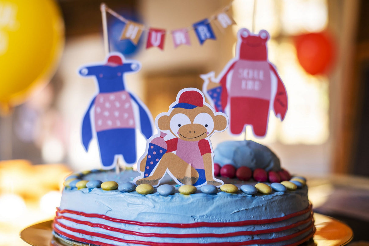 Kuchen- Deko Äffchen & Hummer