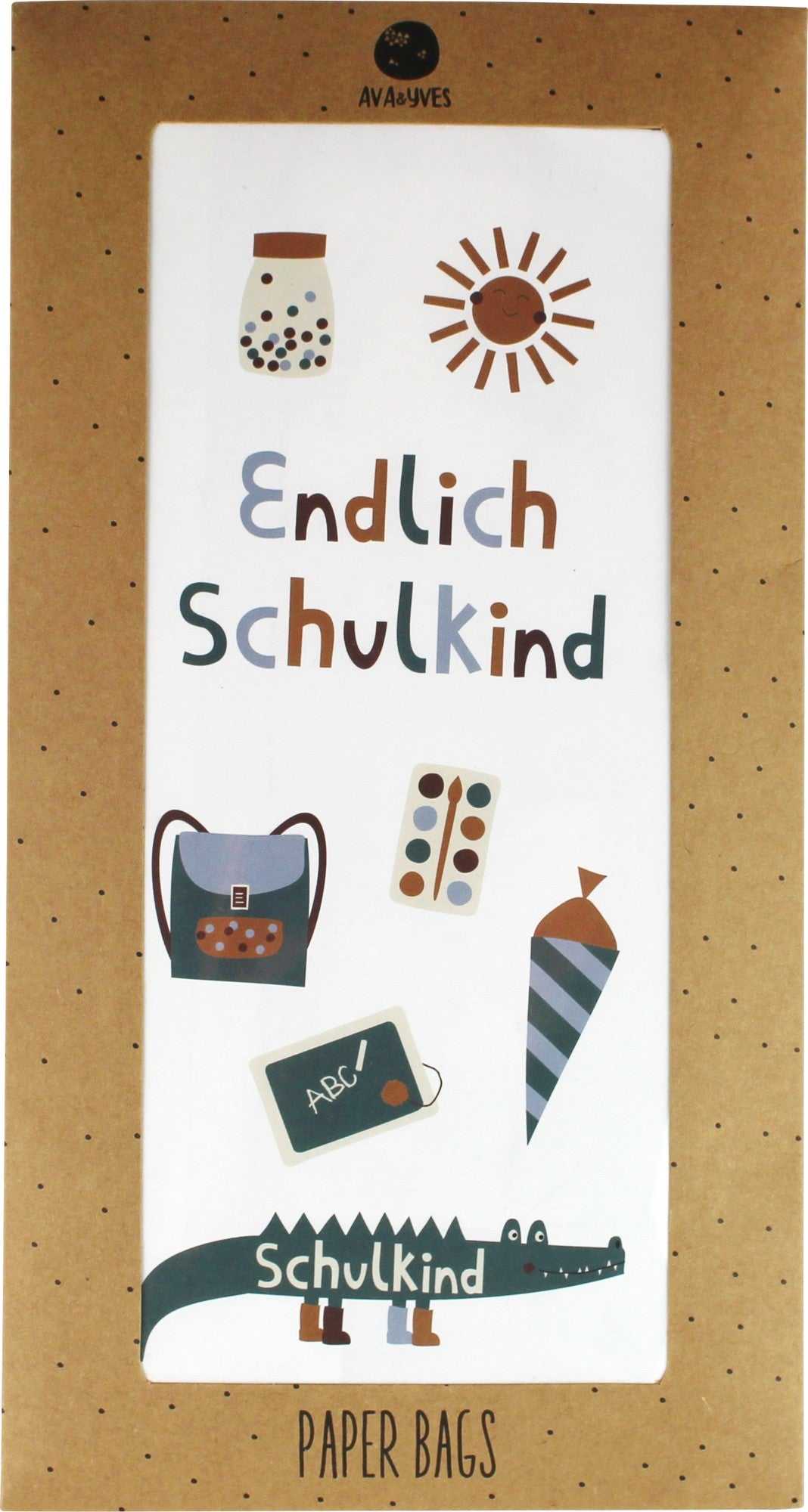Papiergeschenktüte Krokodil