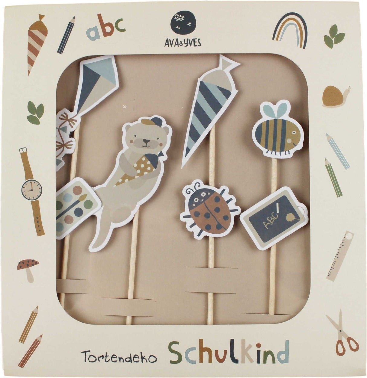 Cake Topper Nature Kids Einschulung