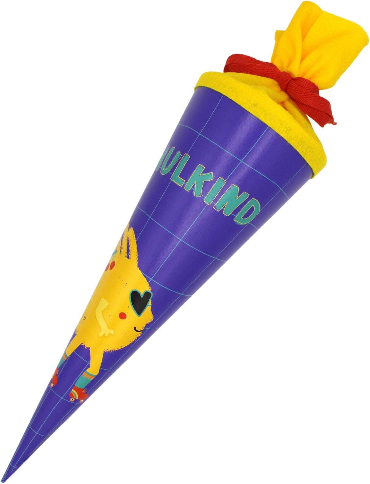 Schultüte klein 35 cm/ gelber Skater