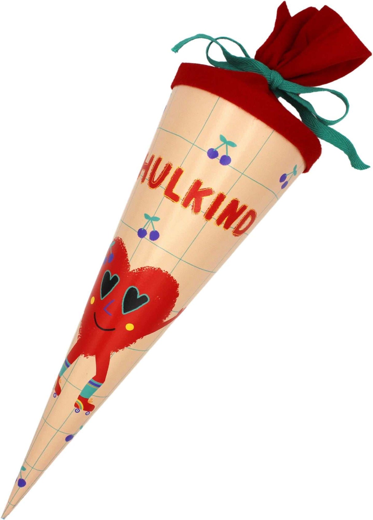 Schultüte klein 35 cm/ Skater Herz