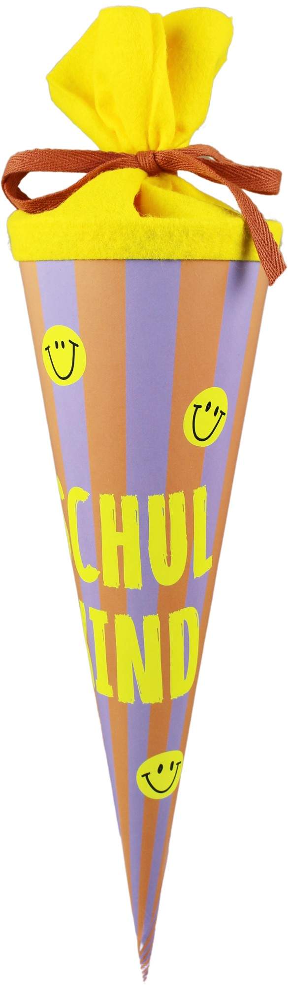 Schultüte 35cm / Streifen Lachsflieder