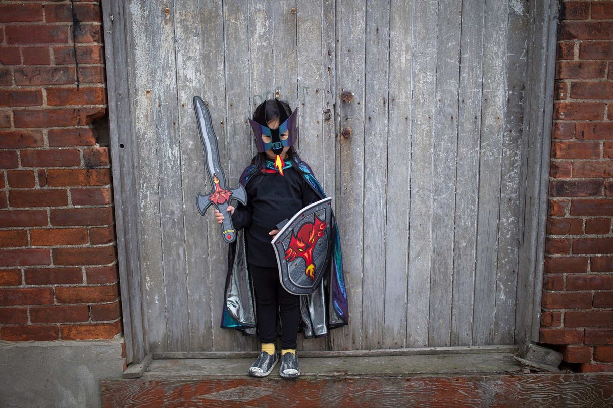 Drachenritter-Umhang & Maske 5-6 Jahre
