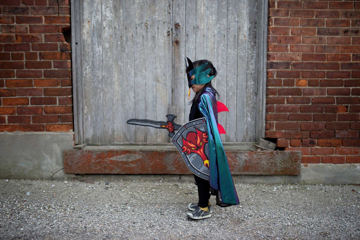 Drachenritter-Umhang & Maske 5-6 Jahre