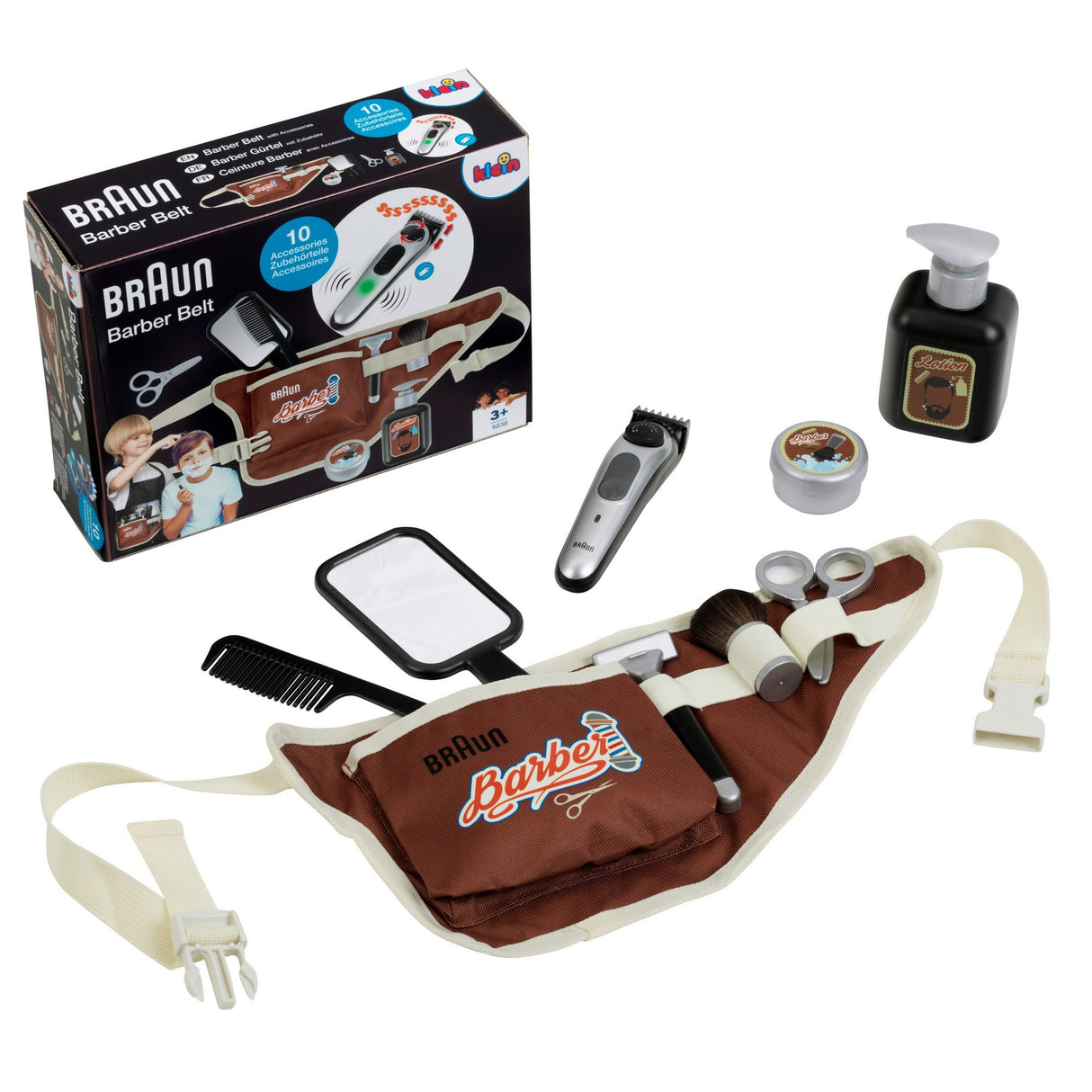 Braun - Barbergürtel mit Zubehör