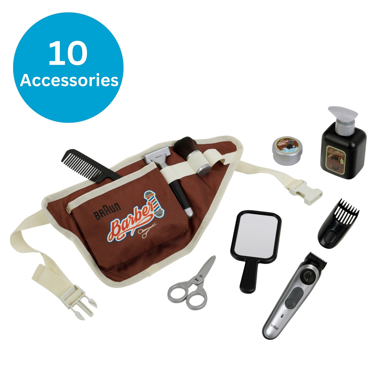 Braun - Barbergürtel mit Zubehör
