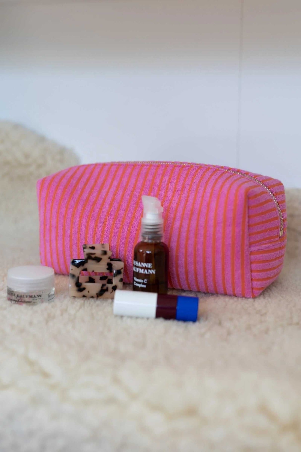 Wash Bag Terry pink/orange