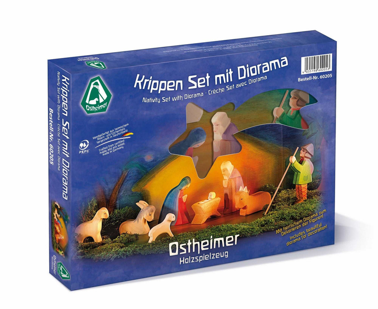 Krippen Set mit Diorama 11-tlg.