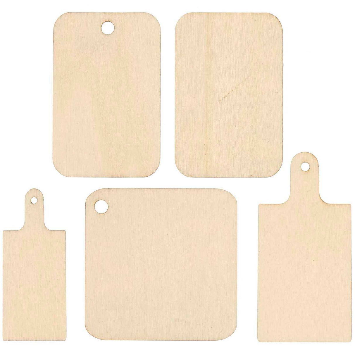 Wichtel Schneidebrettchen 5-teiliges Set aus Holz für Küche und Vorbereitung