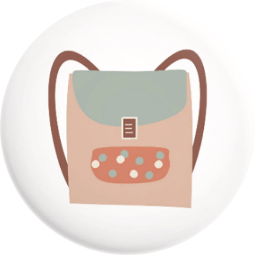 Button Schulranzen, pastell rose/blau