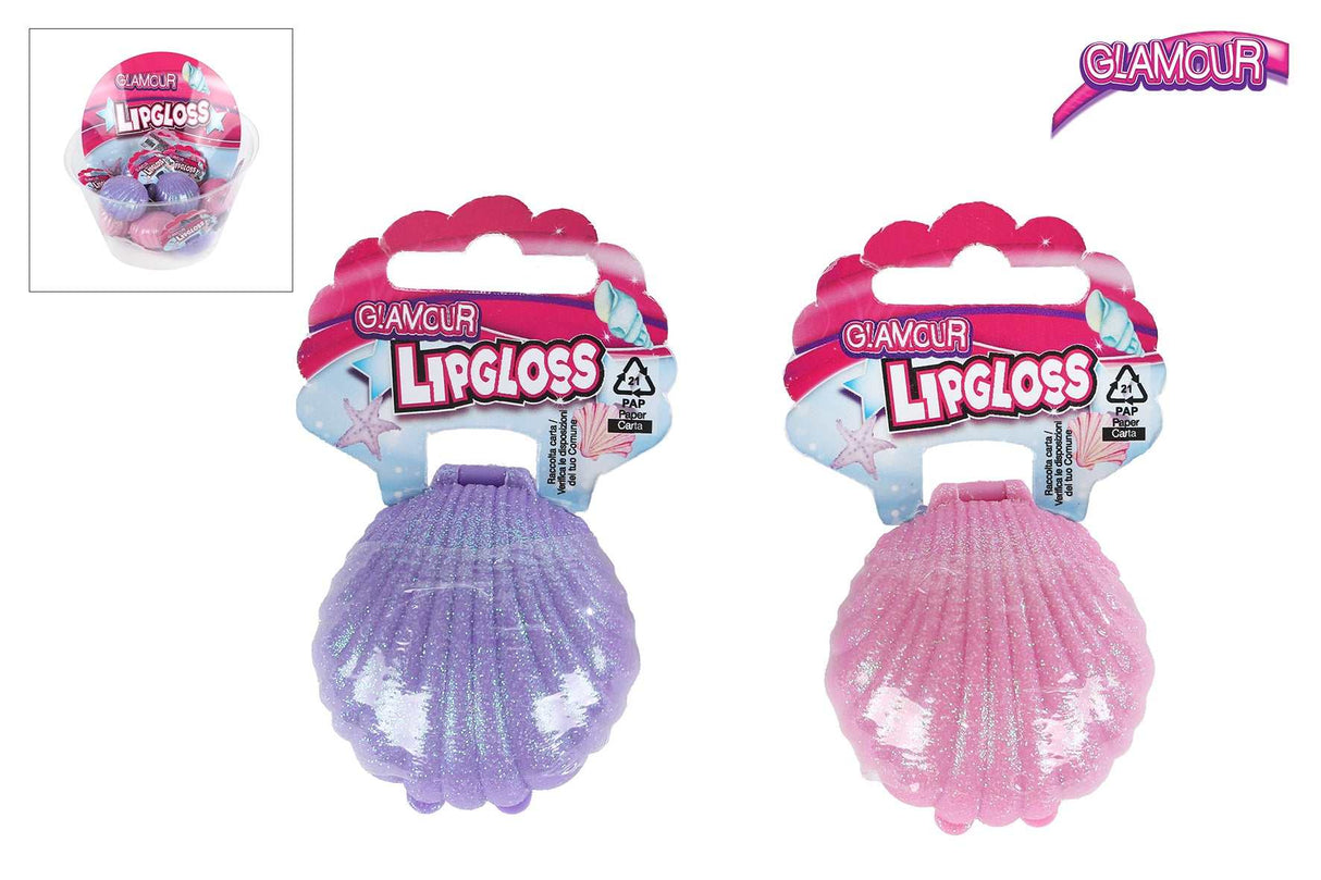 Lipgloss in Glitzermuschel