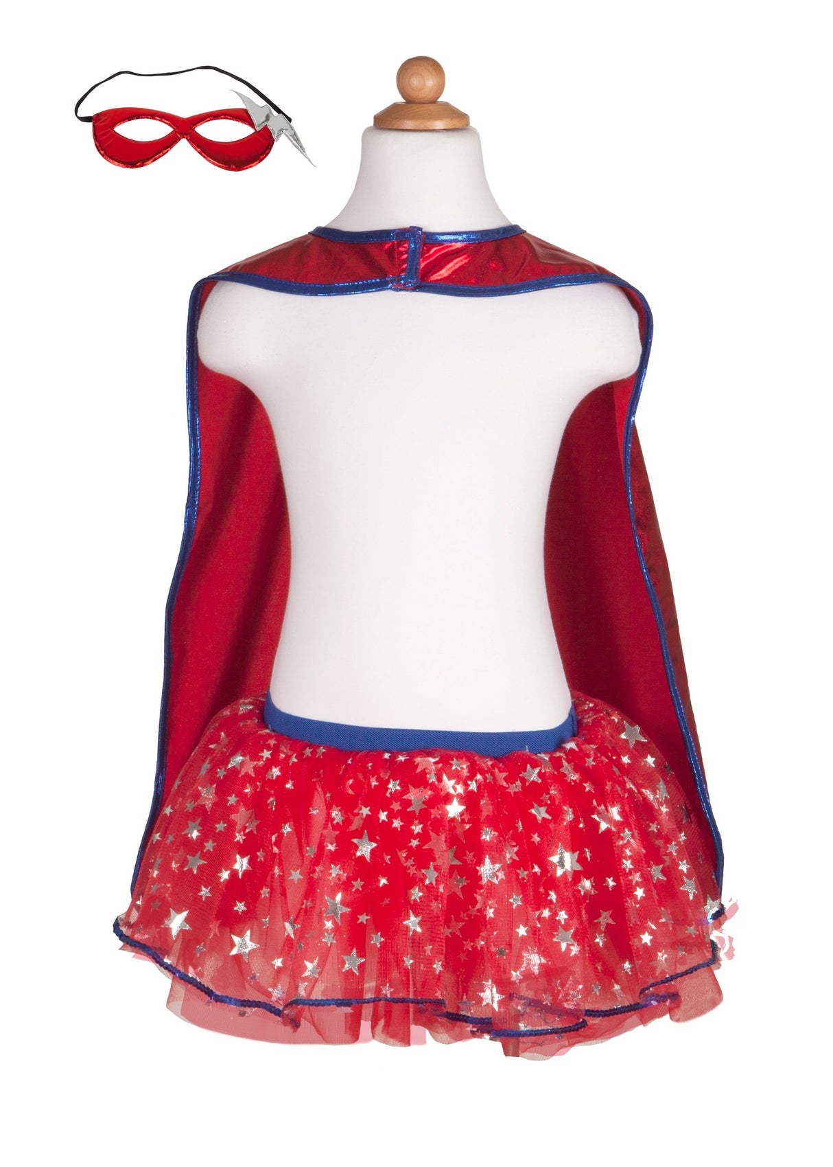 Superheldin Tutu & Umhang & Maske 4-6 Jahre