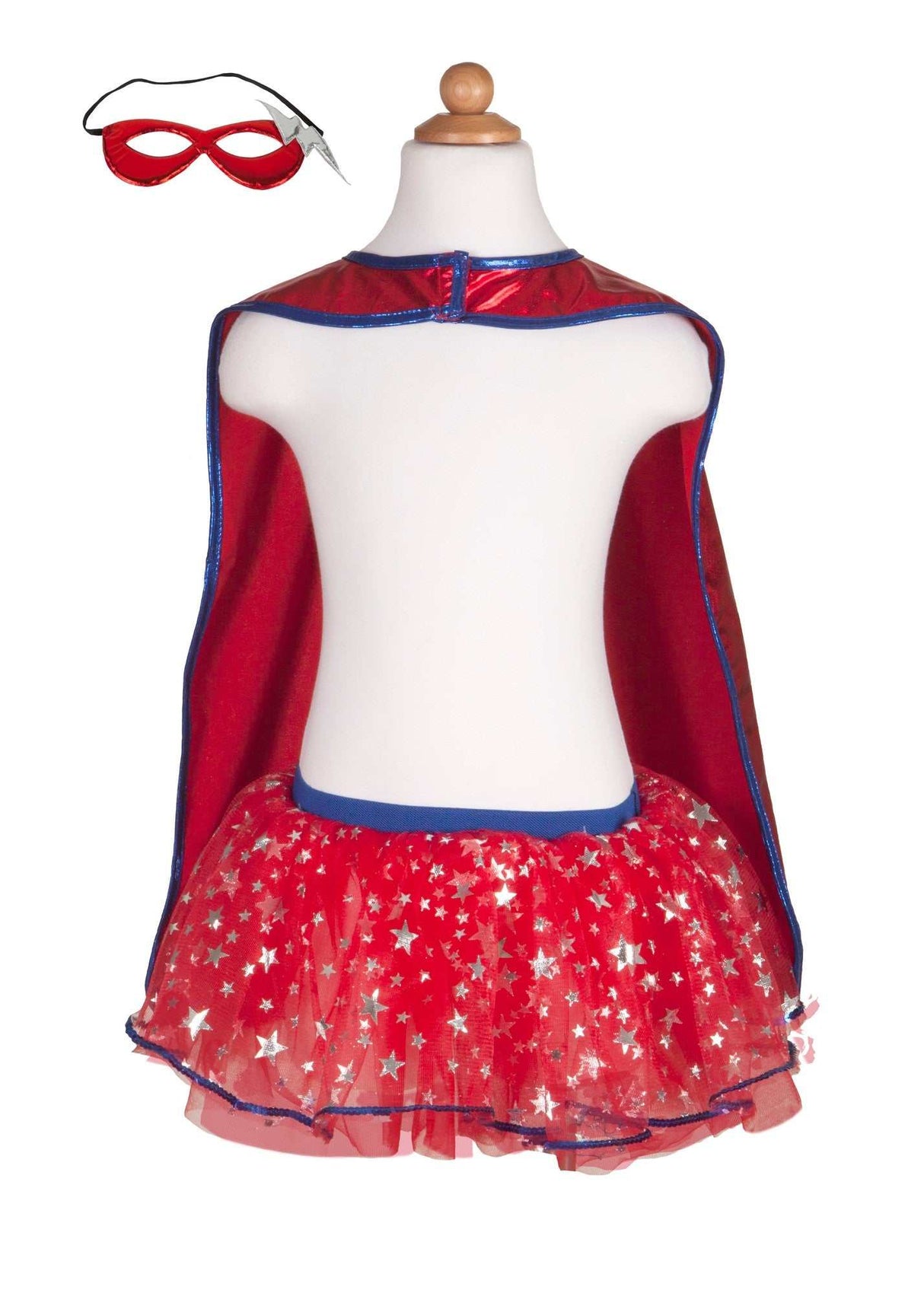 Superheldin Tutu & Umhang & Maske 4-6 Jahre