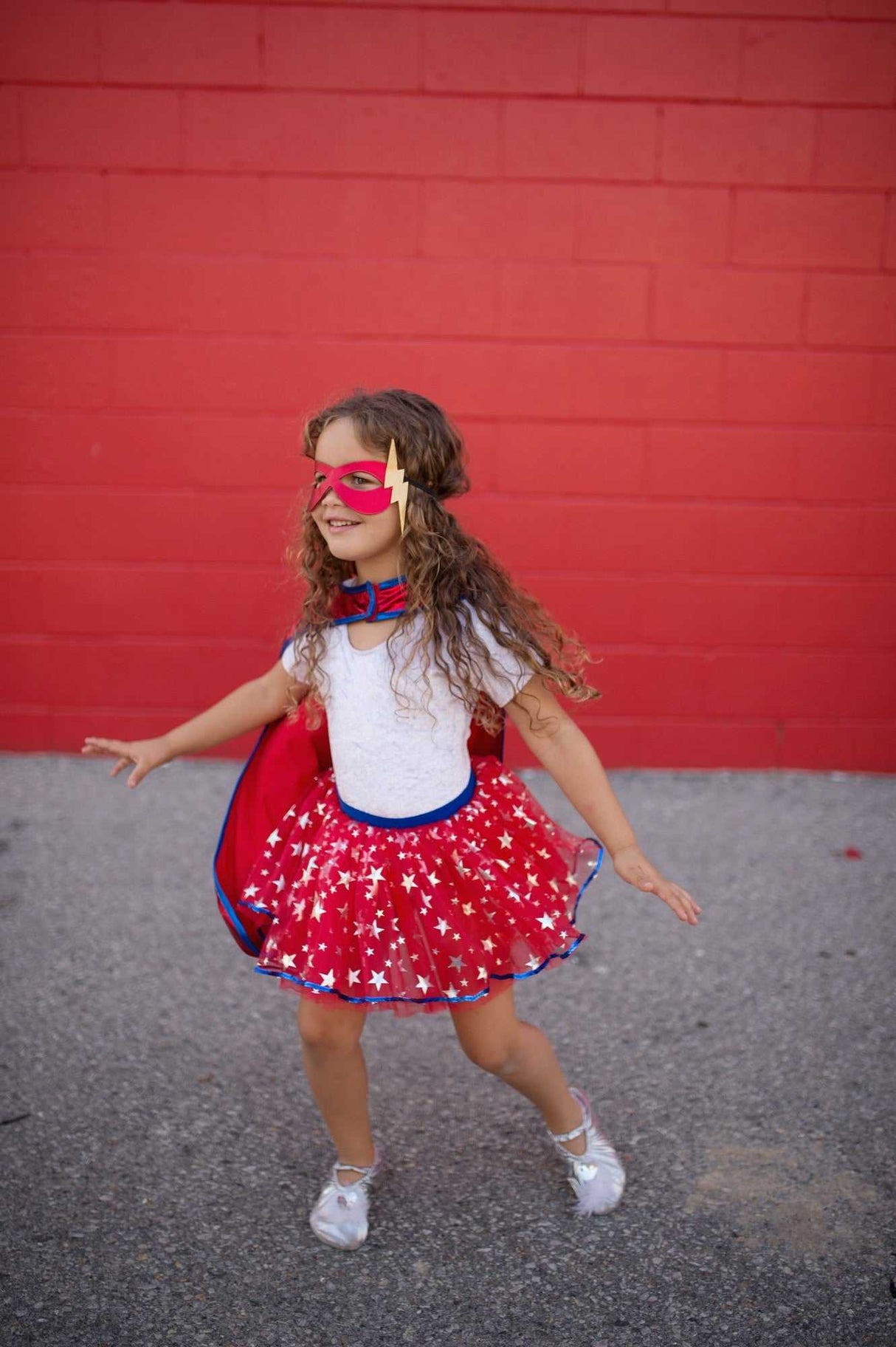 Superheldin Tutu & Umhang & Maske 4-6 Jahre