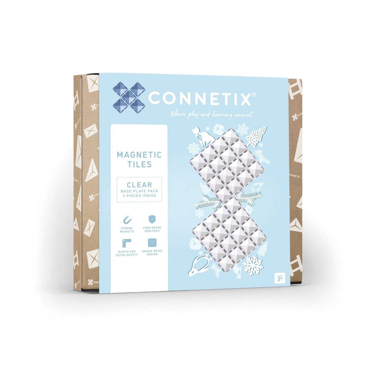 Magnetbausteine Clear Basisplatten - 2 Teile