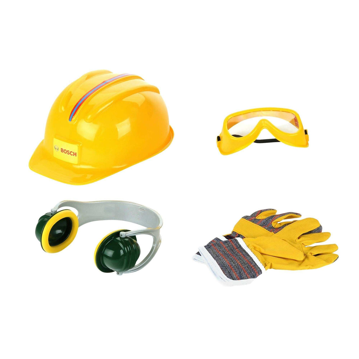BOSCH Zubehör Set für Kinder mit Helm, Brille, Handschuhen und Ohrenschützern