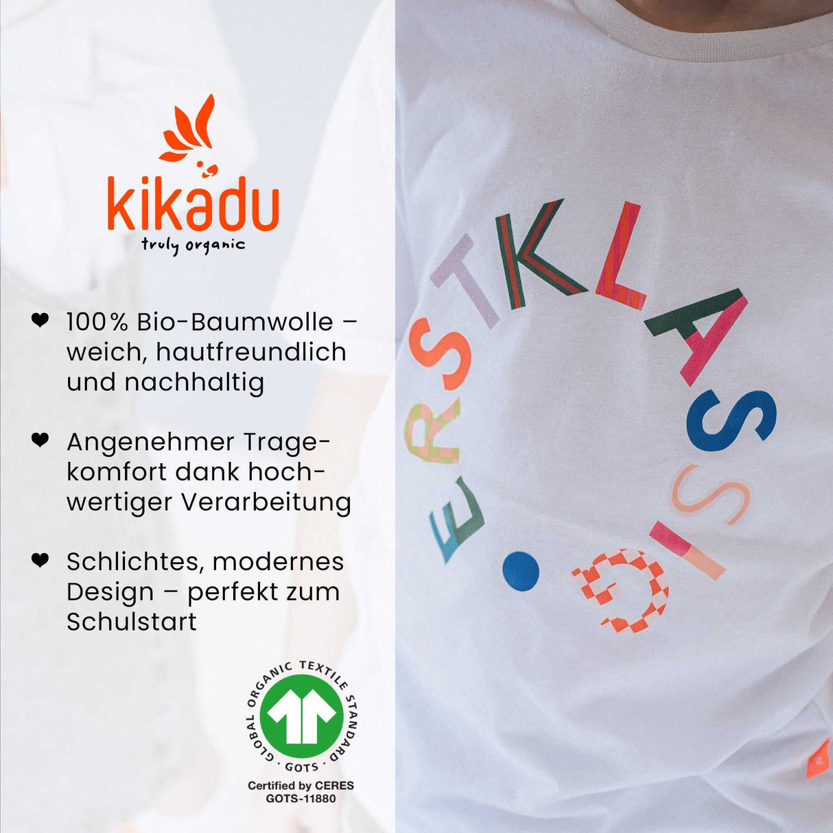 T-Shirt Erstklassig 134/140 (GOTS)