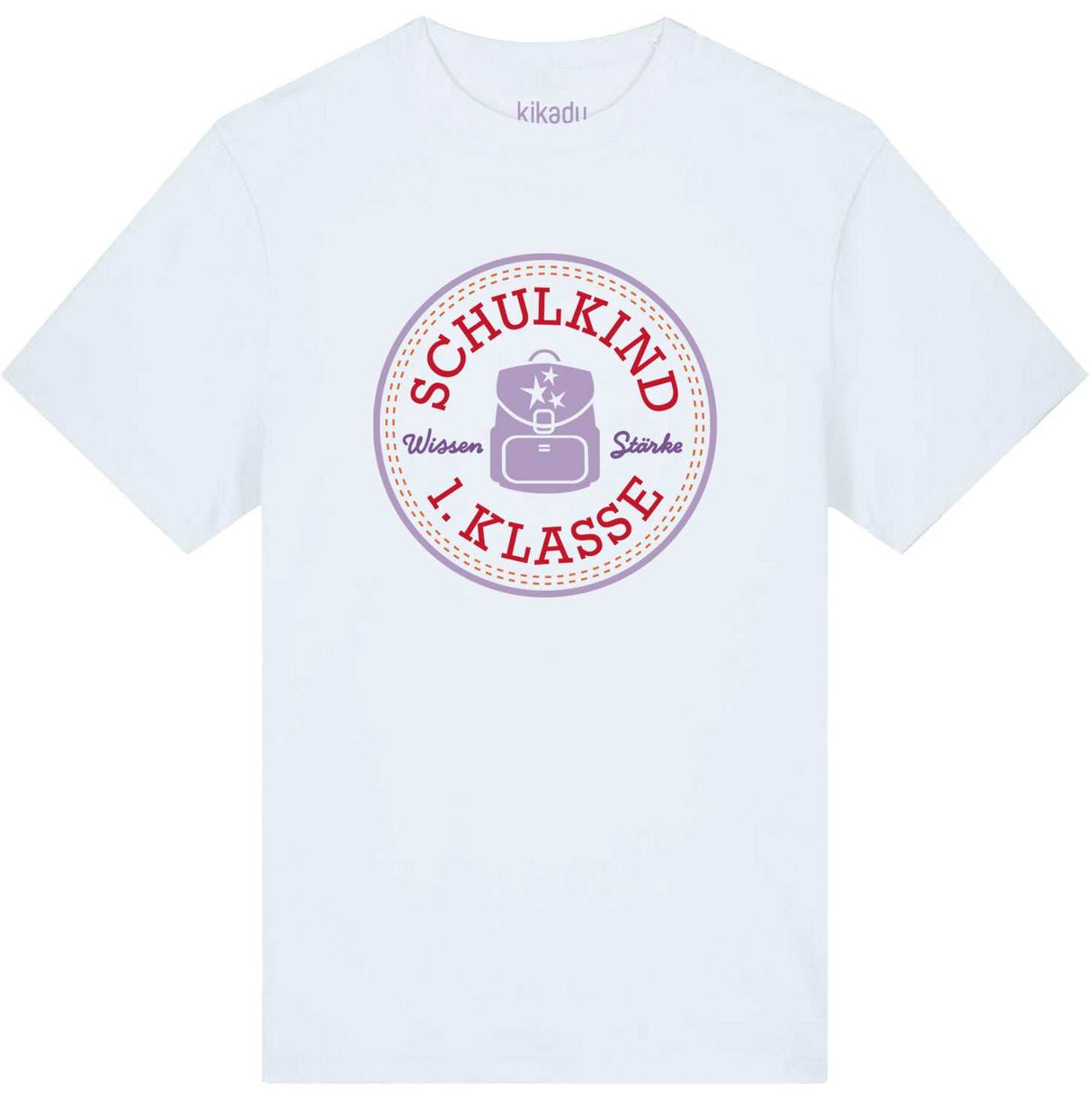 T-Shirt Schulkind Lavendel 116/128 (GOTS)