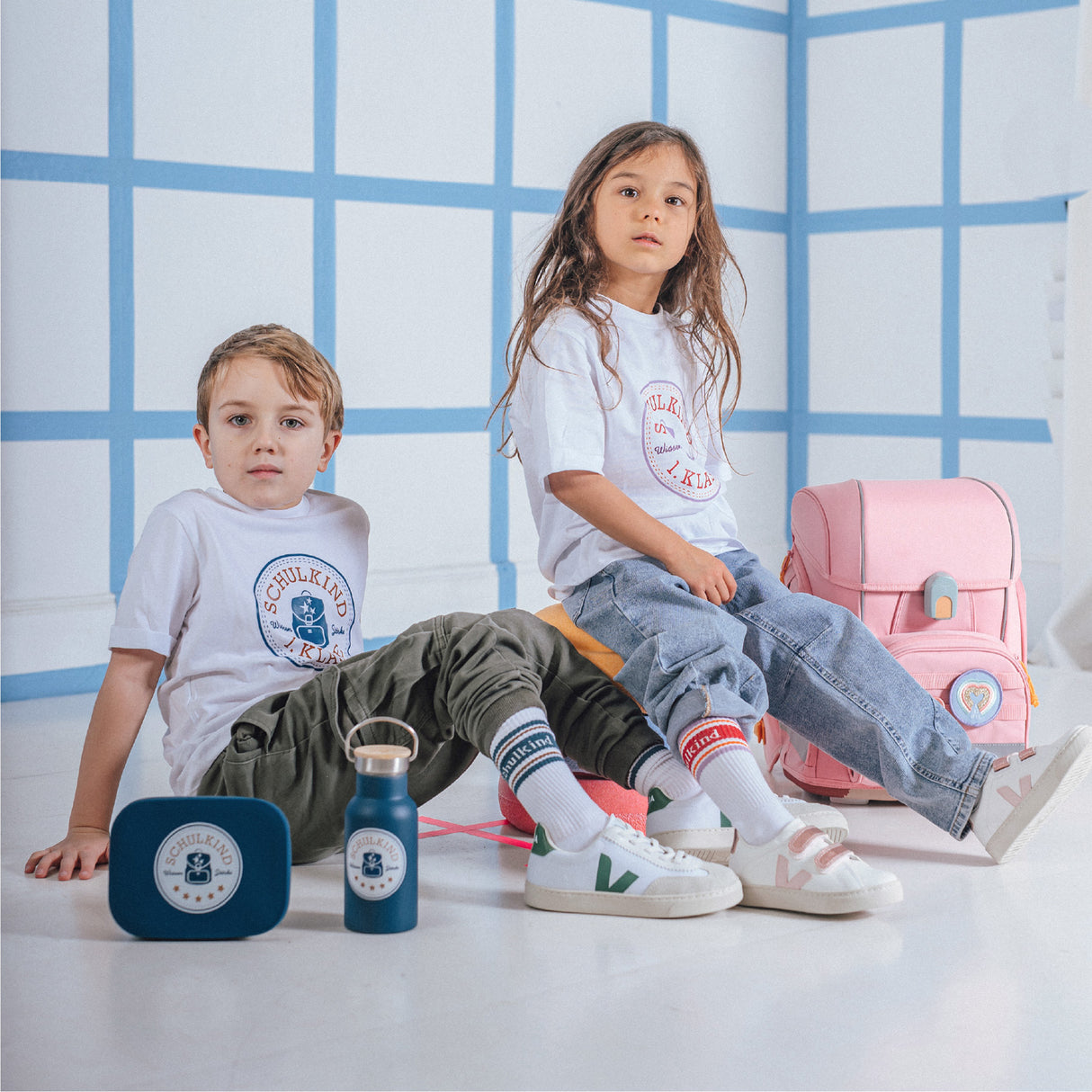 T-Shirt Schulkind Petrol 134/140 (GOTS)