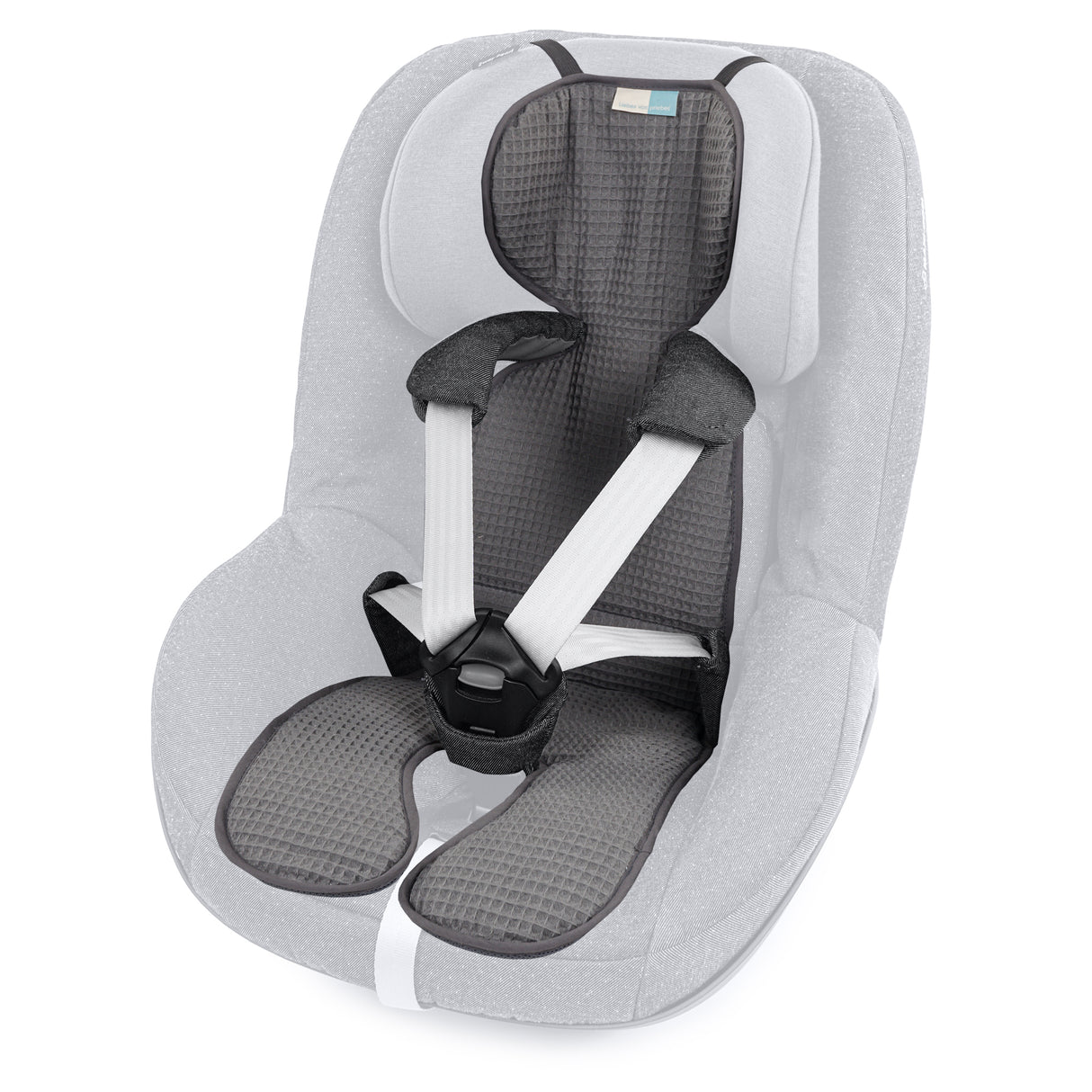 COOLAIR für Autositze 9-18 kg zweiseitige atmungsaktive Sitzauflage in Waffelstein anthra