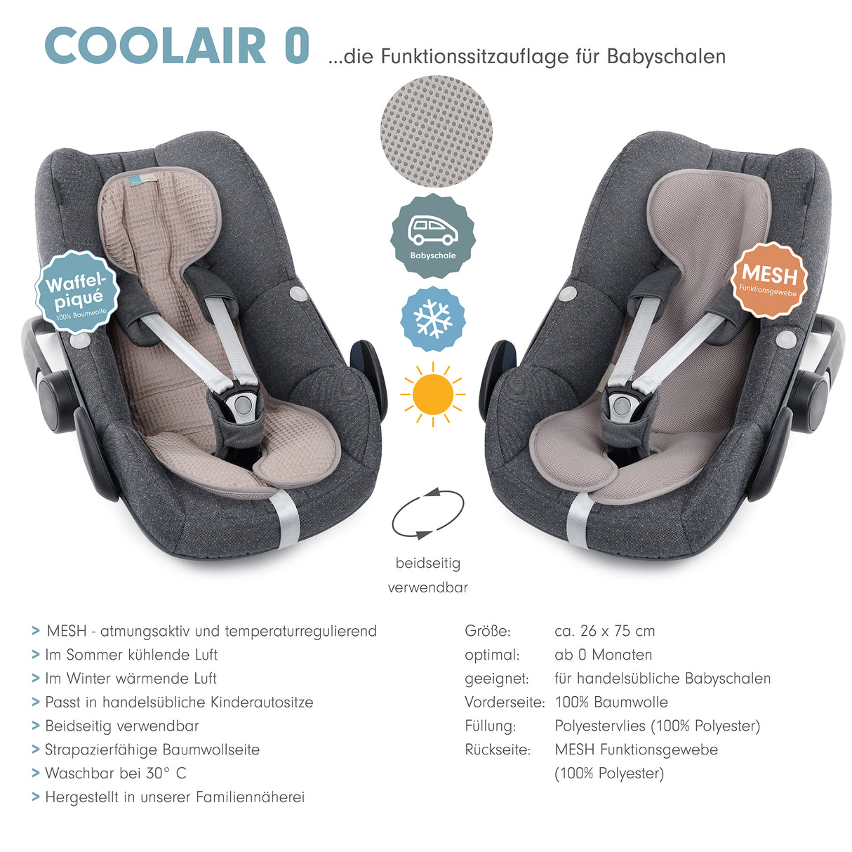 COOLAIR for 0/ waffel natur-grau
