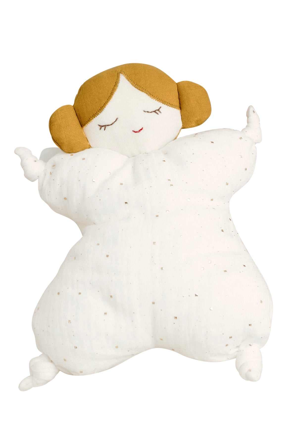 Kuschelpuppe Engel aus 100% Bio-Baumwolle, weich und waschbar, ideales Geschenk für Neugeborene