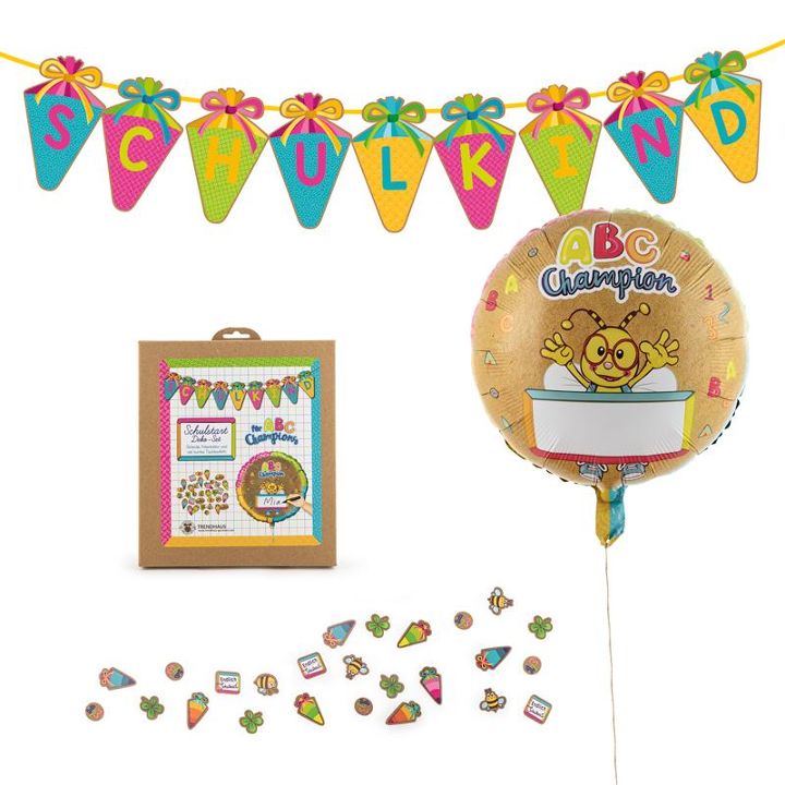 Abc Champions Schulstart Deko-Set 3 teilig