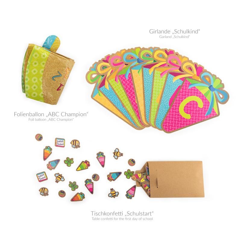 Abc Champions Schulstart Deko-Set 3 teilig