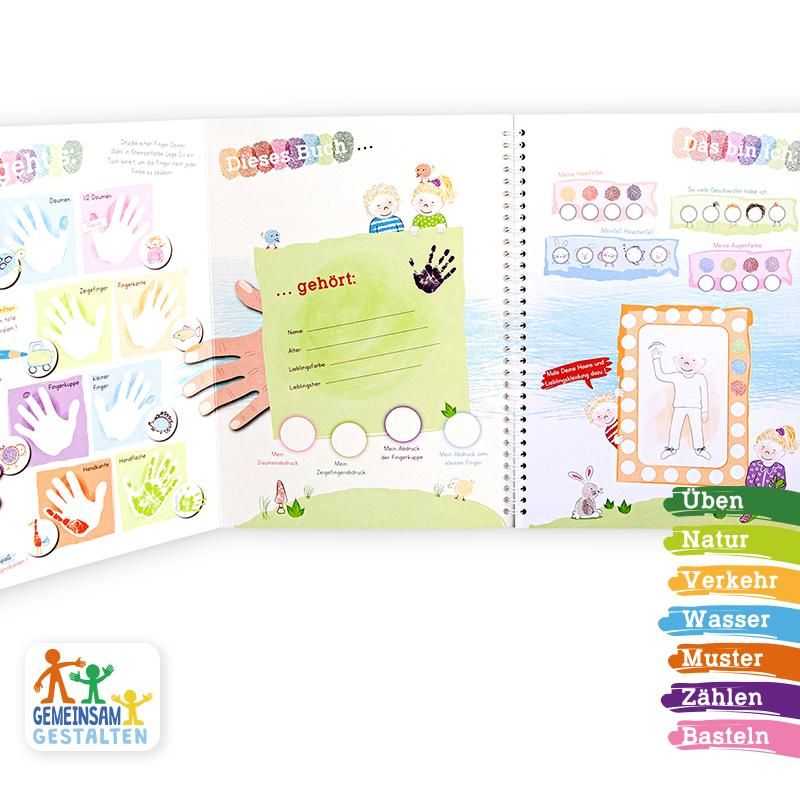 Fingerstempel Kreativ-Malbuch