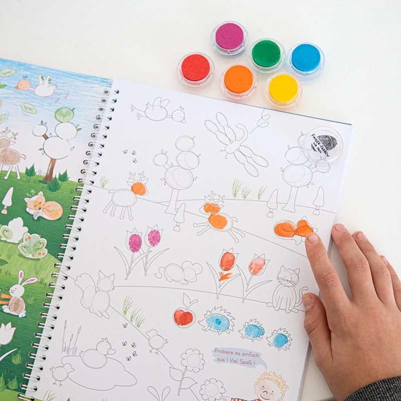 Fingerstempel Kreativ-Malbuch