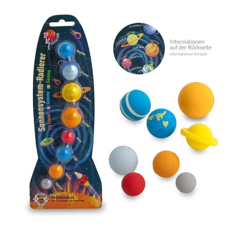 Sonnensystem-Radierer 8er Set